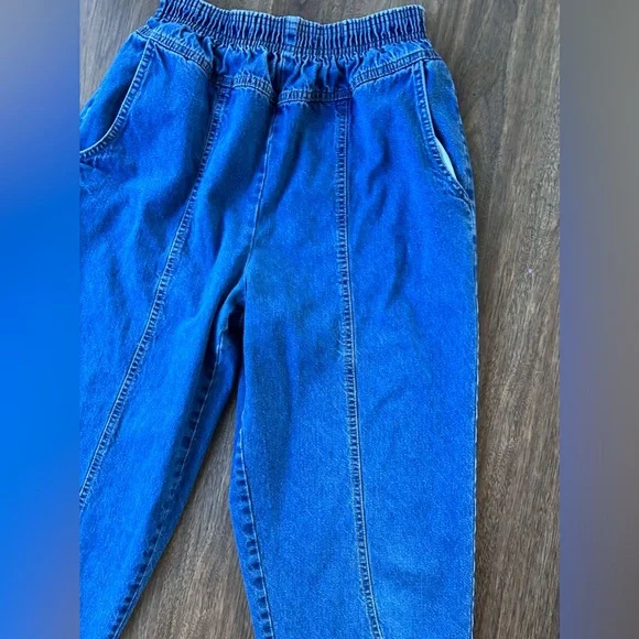 VINTAGE BRISTOL BLUES Elastic Waist Denim Jeans Western Retro | Size 10 (vtg 14) - Picture 7 of 11